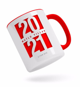 BK Gift Kişiye Özel 2024 Mutlu Yıllar Kırmızı Kupa Bardak-7