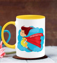 BK Gift Kişiye Özel Anneler Günü Temalı Sarı Kupa Bardak Sa4