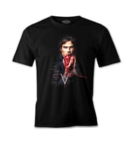 Vampire Diaries - Damon Siyah Erkek Tshirt