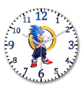 Sonic Young Duvar Saati Bombeli Gercek Cam
