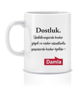 Dostluk Kupa Bardak Kişiye Özel Çift Taraf Baskılı