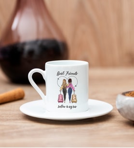 Best Friends İki İsimli Türk Kahvesi Fincanı