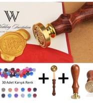 Retro Mektup Mühürü Damga G Harfi  30 Adet Mühür Mumu  Eritme Kaşığı