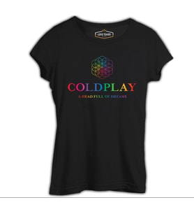 Coldplay - Dreams Siyah Kadın Tshirt