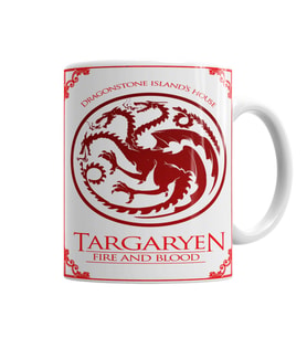 Targaryen House Kupa Bardak Porselen