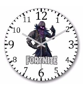 Fortnite Raven Skin Duvar Saati Bombeli Gercek Cam