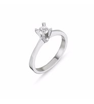 0.26ct Pırlanta Tektaş Yüzük - 18K (Beyaz)