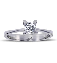 Lova H Renk 0,26 Karat Pırlanta Tektaş Yüzük - 1070017