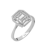 Sirius F Renk 0,25 Karat Baget Pırlanta Yüzük 0741R0045