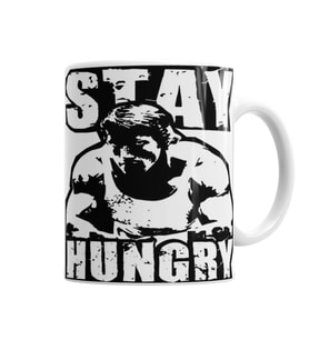 Arnold Stay Hungry  Kupa Bardak Porselen