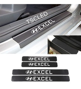 Hyundai Excel Karbon Kapı Eşiği Koruma Sticker (4 Adet)