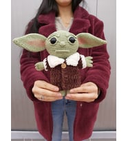 Amigurumi Baby Yoda Star Wars Bebek (Gri - Yeşil)