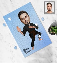 Kişiye Özel Sporcu Karikatürlü A4 99 Parça Puzzle Bay-11