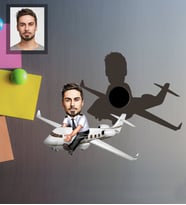 Kişiye Özel Pilot Karikatürlü Ahşap Magnet Bay-1