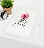 BK Gift Kişiye Özel Avukat Temalı Beyaz Defter Kalem Seti - 10