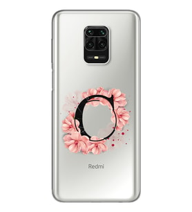 ÇiçekliHarfTasarımSüperŞeffafSilikonTelefonKılıfıXiomaiRedmiNote9Pro-Note9sC-Har