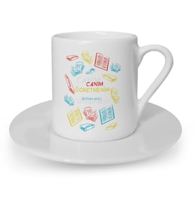 BK Gift Kişiye Özel Canım Öğretmenim Türk Kahvesi Fincanı  3