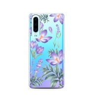 Kış Çiçeği Tasarımlı Süper Şeffaf Silikon Telefon Kılıfı Huawei P30  