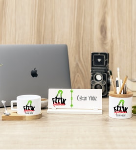 Fizik Öğretmeni Fincan Kalemlik Ve Masa İsimliği Hediye Seti