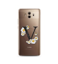 Papatya Harf Tasarım Süper Şeffaf Silikon Telefon Kılıfı Huawei Mate 10 Pro V-Ha