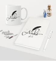 BK Gift Kişiye Özel Avukat Temalı Beyaz Defter Kalem Kupa Seti - 6 (Model 1)