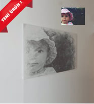 Kişiye Özel Karakalem Tasarımlı Kanvas Tablo 50x70 - MODEL 3