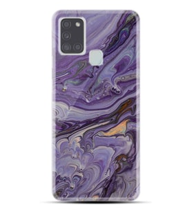 Kılıfland Samsung Galaxy A21S Kılıf Silikon Resimli Kapak Abstract Purple Stok 1070