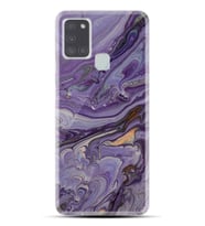 Kılıfland Samsung Galaxy A21S Kılıf Silikon Resimli Kapak Abstract Purple Stok 1070