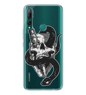 Kılıfland Huawei Y9 Prime 2019 Kılıf Silikon Resimli Kapak Skull Knife Stok 667