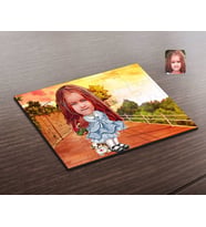 BK Gift Kişiye Özel Kız Çocuk Karikatürlü Ahşap Puzzle-16