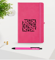 BK Gift Kişiye Özel İsimli Pembe Defter & Kalem Seti-10