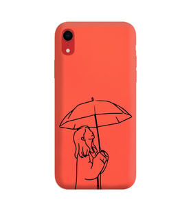 Iphone XR Çizgi Tasarımlı Turuncu Lansman Telefon Kılıfı