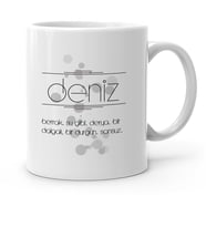 BK Gift Kişiye Özel İsim Anlamı Beyaz Kupa Bardak  1