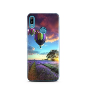 Lavanta Bahçesi Tasarımlı Süper Şeffaf Silikon Telefon Kılıfı Huawei Y6 Prime (2