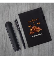 Kişiye Özel Avukat Temalı Siyah Defter , Siyah Roller Kalem Seti