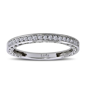 Lova 0,18 Karat Pırlanta Yarımtur Yüzük - 1030152
