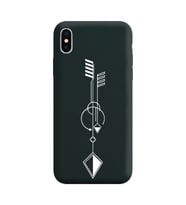 Iphone Xs Çizgi Tasarımlı Siyah Lansman Telefon Kılıfı