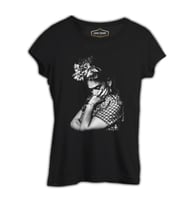 Frida Kahlo Siyah Kadın Tshirt