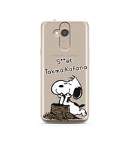 Snoopy Tasarımlı Süper Şeffaf Silikon Telefon Kılıfı General Mobile GM8
