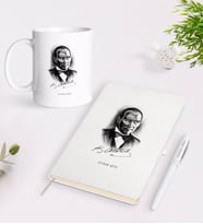 BK Gift Kişiye Özel Atatürk Temalı Beyaz Defter Kalem Kupa Seti-14 (Model 1)