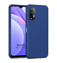 Microsonic Matte Silicone Xiaomi Redmi Note 9 4G Kılıf Lacivert