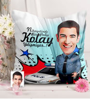 BK Gift Kişiye Özel Bay Polis Karikatürlü  Yastık  6