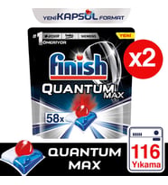 Finish Quantum Max Bulaşık Makinesi Deterjanı 116 Kapsül (58x2)