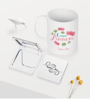 BK Gift Kişiye Özel Canım Annem Beyaz Kupa Ayna Seti - 12 (Model 1)