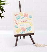 BK Gift Kişiye Özel Canım Öğretmenim Şovaleli Doğal Taş-3 (Beyaz)