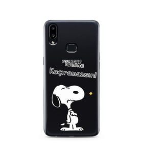 Snoopy Tasarımlı Süper Şeffaf Silikon Telefon Kılıfı Samsung A10s