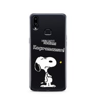 Snoopy Tasarımlı Süper Şeffaf Silikon Telefon Kılıfı Samsung A10s