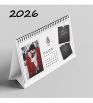Sevgiliye Kişiye Özel Fotoğraflı 2026 Masa Takvimi (Beyaz jel kalem hediyeli)