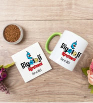 Biyoloji Öğretmeni Yeşil Kupa Bardak Ve Bardak Altlığı Seti