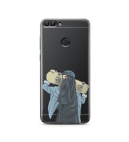 Kaykay Kız Tasarım Süper Şeffaf Silikon Telefon Kılıfı Huawei PSmart (2018)